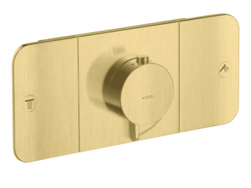 AXOR-HG-AXOR-One-Thermostatmodul-Unterputz-fuer-2-Verbraucher-Brushed-Brass-45712950 gallery number 1